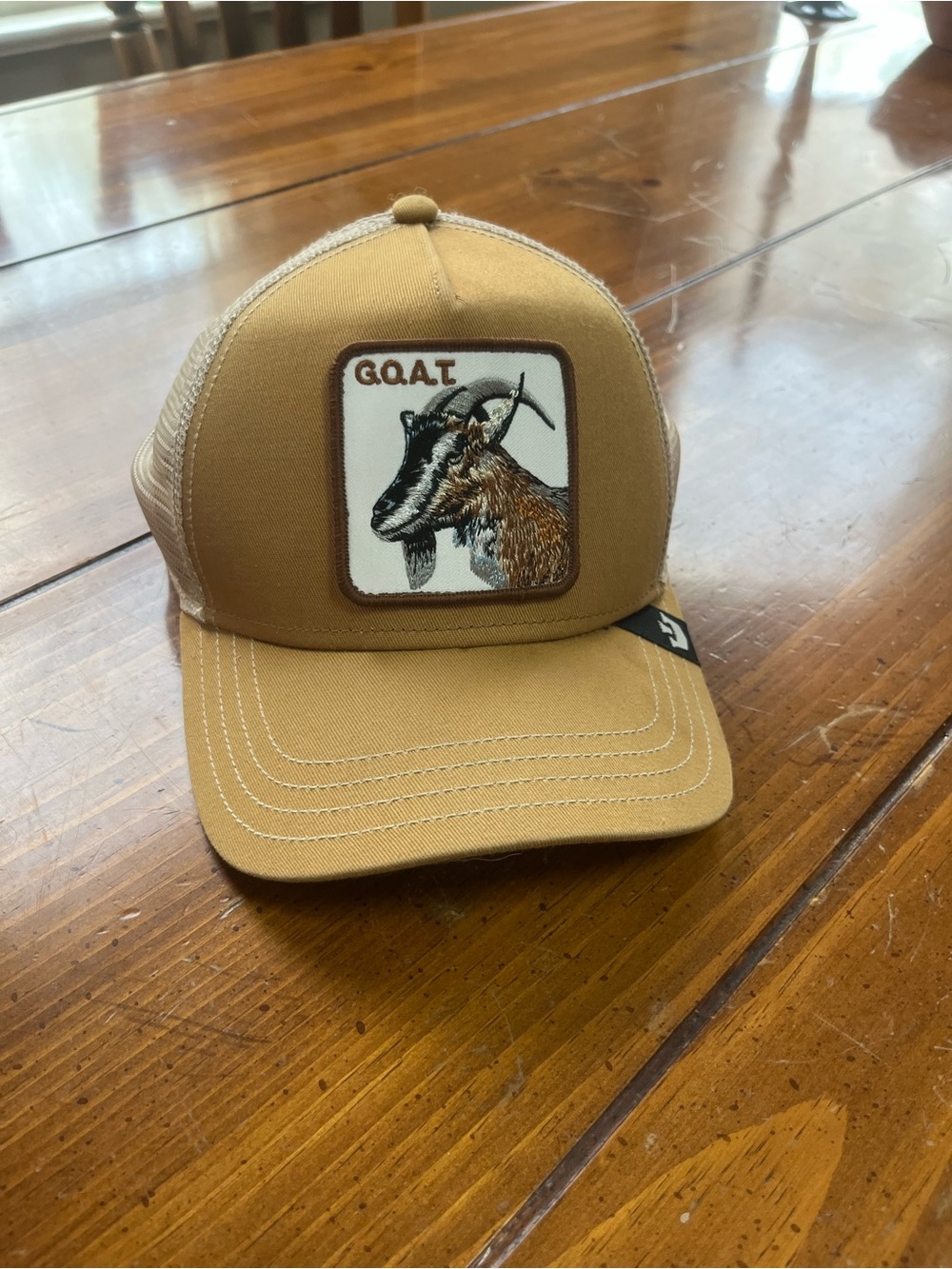 Goorin Bros The Farm G.O.A.T. Trucker Hat Khaki Beige OS